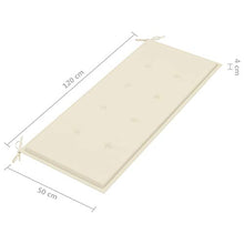 Tidyard Panca da Giardino a 2 Posti con Cuscino 120 cm in Legno massello di Acacia,Panca con Schienale e Braccioli,Panca da Esterno in Legno,Panca in Legno,Divanetto da Giardino per Esterno in Legno