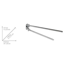 WENKO Power-Loc® portasalviette Puerto Rico - fissaggio senza trapano, Pressogetto di zinco, 3.5 x 7 x 40 cm, Cromo