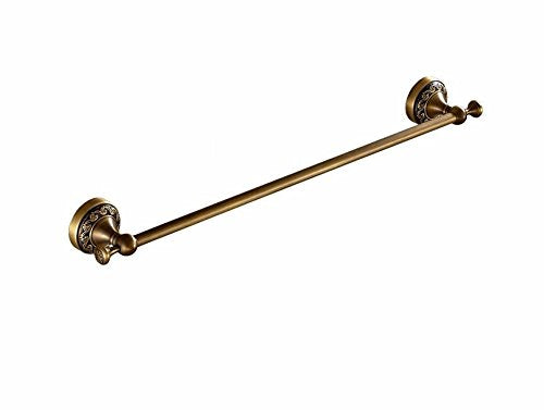 MBYW, portasciugamani moderno e minimalista, portasciugamani da bagno, portasciugamani singolo, in rame, stile europeo, semplice, forato, 60 cm, adatto per bagno, camera da letto, cucina