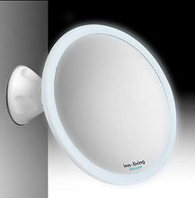Innoliving Specchio per Trucco Makeup a Batterie INN-804, con Ingrandimento 5X e Luce LED, Specchio Cosmetico Orientabile da 18cm con Ventosa Extra Forte, Specchio antiappannamento
