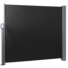 Omabeta Tenda Laterale Espandibile Parete Laterale Giardino Tenda Tenda Laterale Multifunzionale Design Telescopico per Esterno(Black)