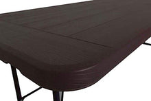 XONE Tavolo Pieghevole Stampo Legno Dark con Struttura in Metallo e Piano in Resina, Dimensioni Tavolo 180x75,5x74cm, per Interni e Giardino