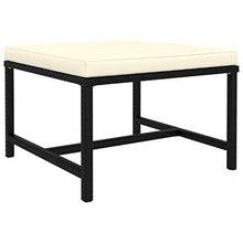 Tidyard Set 5 Pezzi Salotto da Esterno con Cuscini in Polyrattan,Mobili da Giardino in Rattan,Set Divani Modulari da Giardino,Nero