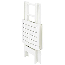 Festnight Tavolo da Giardino Pieghevole, Tavolo da Esterno in Plastica, Tavolino da Giardino 79x72x70 cm Bianco