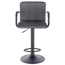 WOLTU BH223dgr-2 Coppia Sgabelli da Bar in Velluto Sedia per Cucina Girevole con Schienale Braccioli Grigio Scuro