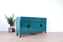 Yajutang credenza cassettiera cinese 4 ante 3 cassetti turchese