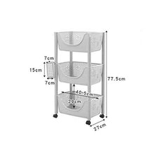 &ripiano di stoccaggio Scaffalature Salotto Camera da letto Bagno Ripostiglio Scaffale per ripiani Cucina di casa Cesto di frutta e verdura Telaio a 3 strati con struttura a pavimento Scaffale di fini