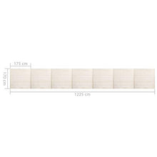 vidaXL 7X Legno Massello di Abete Pannelli di Recinzione Robusti Resistenti Montanti Assi Pretagliati Barriera Recinto Giardino 11,9x1,7 m Naturale