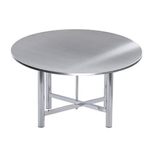 HXXXIN Tavolo Rotondo in Acciaio Inox Tavolo da Pranzo Pieghevole 1,3 Metri 1,5 Metri Tavolo da Pranzo Tavolo da Barbecue Tavolo da Interno Dell'hotel,130cm