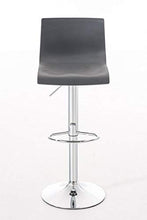 CLP Sgabello Alto Hoover in Polipropilene E Metallo I Sgabello Bar Design Regolabile 59-80 CM I Sedia Sgabello Girevole, Colore:Grigio