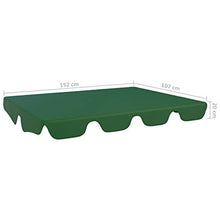 Tidyard Baldacchino di Ricambio per Dondolo Giardino, Copertura di Ricambio 192x147 cm Verde