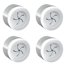 Set di 4 portasciugamani di alta qualità, per bagno, cucina e casa, in acciaio inox, porta strofinacci, ganci per asciugamani, rotondi, cromati, autoadesivi senza forature (bianco)