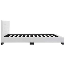 Festnight Letto con Materasso Memory Foam Bianco in Similpelle con Rete a Doghe di Legno 90x200 cm