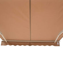 Outsunny Tenda da Sole Avvolgibile Parasole Manuale Impermeabile Esterno Balcone Tessuto di Poliestere 2.5 × 2m Beige