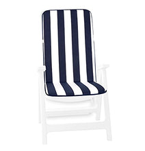 Cuscino copri sedia UNIVERSALE morbido seduta poltrona sdraio tessuto cotone per piscina mare giardino mod.IBIZA FASCIATO VERDE