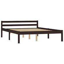 SKM Giroletto con 4 Cassetti Marrone Scuro Legno di Pino 140x200 cm (40.1kg)