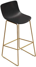 Sgabelli da bar per la casa Sgabelli Nordic Bar di seduta Sgabello arte del ferro Schienale Sgabello Alto PP Gambe nero / oro con poggiapiedi semplice moderna cucina pranzo sedia in stile industriale