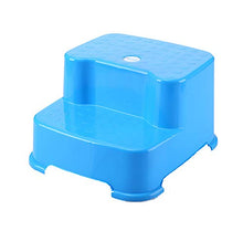 WYB Steso per Bambini Sgabello Baby Doppio Sgabello Fun Sgabello Sgabello Plastica Sgabello Step Sgabello Aumenta Il Bagno Sgabello,Blu