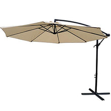 AXT SHADE 3M 10FT Sombrilla Tipo Banana colgante en voladizo con mecanismo de manivela para Exterior, jardín y Patio-Beige