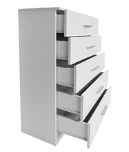Mobiletto portaoggetti con 5 cassetti, cassettiera Multistrato Moderna a Colonna Singola Multifunzionale per Negozio di Hotel per la casa, 41 x 35 x 106 cm