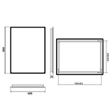 SONNI Specchio da Bagno Illuminato a LED, Specchio da Parete da Bagno 80 x 60cm Moderno, Bianco Freddo Impermeabile IP44 a Risparmio Energetico