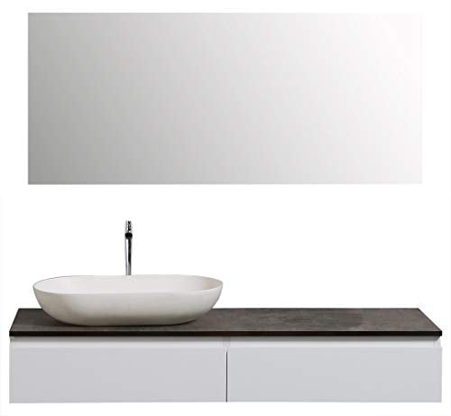 Composizione di mobili Vision 1200 bianco opaco - Senza specchio, Senza lavabo