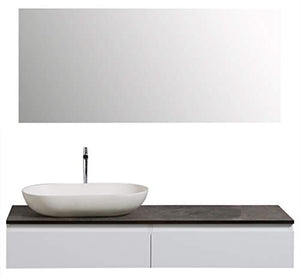 Composizione di mobili Vision 1200 bianco opaco - Senza specchio, Senza lavabo
