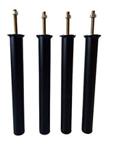 Générique PL250NR30 - Gambe per letto/rete X4, in metallo, diametro 30, altezza: 25 cm, colore: Nero