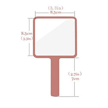 Specchio per vanità Portatile Portabicchiatori Portatile Specchio da Camera da Letto ad Alta Definizione Specchio Vanity Portable e più Adatto per Regali da Donna (Rosa)