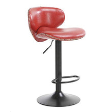 XM&LZ Sgabelli da Bar Contatore Altezza Regolabile Sedia Swivel Bar,Moderno Pelle Pu Sgabelli da Banco Cucina,Sgabelli da Barra Swivel con Indietro-Rosso 17x16x16in