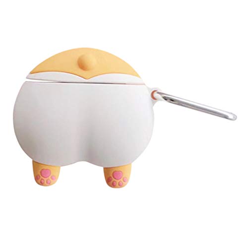 Hemobllo Compatibile con airpods Custodia Auricolari Custodia Protettiva Custodia Auricolare in Silicone Compatibile per airpods (Giallo)