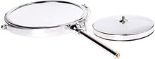 HIMRY Specchi da Trucco, Regolabile in Altezza, Ingranditori 10X con Piedistallo ø 20 cm, 8 Pollici Cosmetico Specchio da Tavolo, Specchio Bagno per Rasatura, 2 Faccia, Cromato, KXD3101-10x