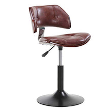 Sedia da Disegno con Schienale,Sgabello Girevole A Riposo del Piede Regolabile,Multi-Sedia da Ufficio Scopo,PU Pelle per Home Bar Kitchen Shop - Marrone Nero