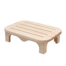 HYY-YY - Sgabello per WC in legno massello, piccolo sgabello per soggiorno, ufficio, poggiapiedi, bagno, antiscivolo, in legno, sgabelli da bagno, colore: bianco, dimensioni: 45 x 32 x 12 cm