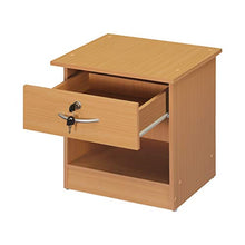 Absolute Deal ADLF007_Beech cassetto in Legno per Camera da Letto con Serratura e Comodino, Holz, Faggio, W40 x D34 x H42 CM