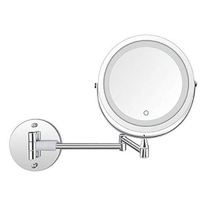 A Parete Vanity Specchi, LED 10X di Ingrandimento dello Specchio di Trucco Bagno Montaggio A Parete Specchio Ruotabile di 360 ° Specchio