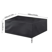 Copertura Mobili per Giardino Esterni Impermeabile Telo Protettivo per Tavolo e Sedie Mobili da Giardino Anti Vento Sole Copertura per Esterno 5 Taglie(270 * 180 * 89cm)
