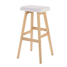 Sgabello da bar WGZ in legno massello creativo sedia da bar sedia alta moda in legno anteriore sgabello moda (colore : bianco, dimensioni: telaio in legno)