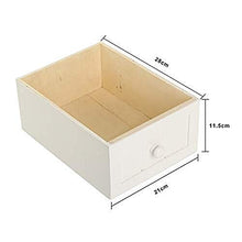 Dongyd Comodino, Set di 2 Lucido Comodino Bianco Dresser con 1 cassetto e 1 Cesto Rattan for Camera da Letto