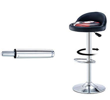 ABBD Sedia da Bar, Sgabello da Lavoro Girevole Bar Sgabello da Lavoro da Laboratorio Sedia con Schienale Regolabile in Altezza Sgabello di Bellezza retrò Sedia del Computer -black2
