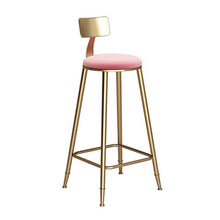 LLT Pratico Sgabello da bar sgabello da cucina Bar Colazione da pranzo in stile sedia contatore moderna Gold Metal frame Soft cuscino di sicurezza del sedile Carico 150 Kg,Rosa,68 cm