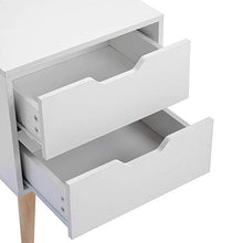 Q-HL Comodino Set di 2 Comodini per Mobili da Comodino Comodini per La Camera da Letto Soggiorno con 2 Cassetti 45 * 35 * 56,5 Cm - Bianco