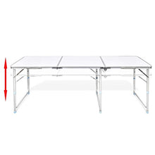 vidaXL Set da Giardino Tavolo Pieghevole 6 Sedie Regolabili Mobili Campeggio