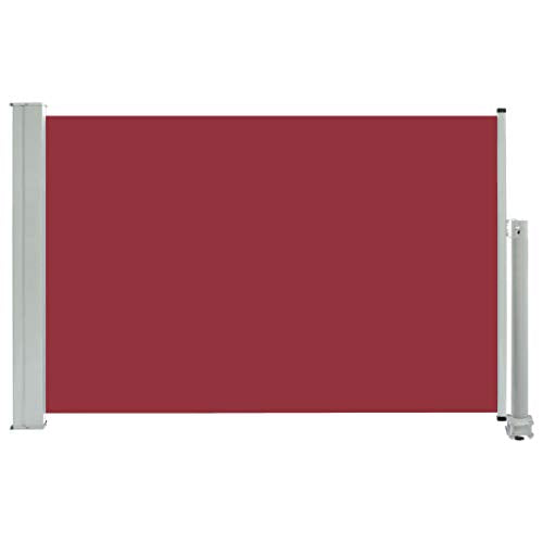 Festnight Tenda da Sole Laterale per Patio, Tende da Sole Paravento Laterale 60x300 cm Rossa