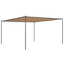 Tidyard Gazebo Pergola da Giardino 4x4m Protezione UV Pergolato da Giardino Esterno Tettoia in Tessuto Beige Struttura in Acciaio