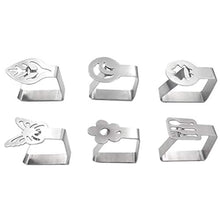 DOITOOL 6Pcs in Acciaio Inox Tovaglia Clip di Stile del Fiore del Pannello Esterno Tavolo Regolabile Morsetti Tavolo della Copertura del Panno Morsetti Supporto per La Casa di Nozze