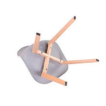 GrandCA Set di 4 sedie, sedie in Stile Nordico con Gambe in Legno massello, sedie per Soggiorno, sedie per Cucina,sedie per Ufficio (Grigio)