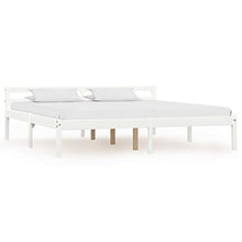 Tidyard Giroletto con 4 Cassetti Struttura Letto Matrimoniale in Legno Massello di Pino,Taleio Letto,Letto a Doghe,160x200 cm