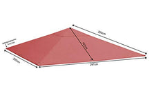 QUICK STAR Tetto di Ricambio per Gazebo da Giardino, 3 x 3 m, Colore Orange-Rosso