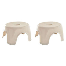 Sgabello in plastica x2, sgabello basso addensato Sgabello per cambio scarpe, forte capacità portante, impilabile, adatto per soggiorno camera da letto bagno/bianca / 27x23x17cm